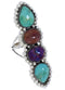 Southwest Genuine Sterling Silver Multicolor Ring Size 6 CX52564